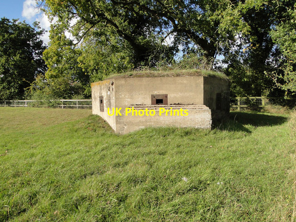 Photo 6"x4" Hexagonal pillbox in Old Hall Lane, Cockfield Cross Green\/TL8955 c2014