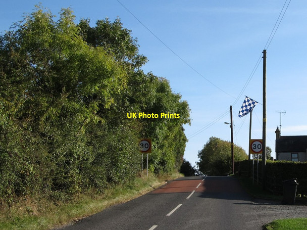 Photo 6"x4" Approaching the start of the 30mph zone on Loughinisland Road Loughinisland c2014