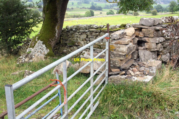 Photo 6"x4" Demolished wall pier at gateway on north side of A684 Askrigg c2014