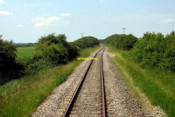 Photo 6"x4" Farm crossing on the line to Bicester Marsh Gibbon c2014