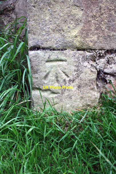 Photo 6"x4" Benchmark on barn at Mile House Farm Firby\/SE2686 c2014