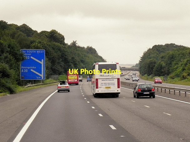 Photo 6"x4" Westbound M3 near Basingstoke Broadmere c2014