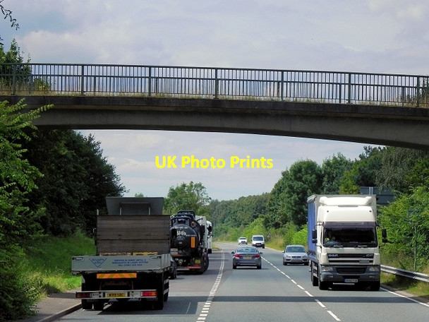 Photo 6"x4" Footbridge over Warwick Bypass (A452) Heathcote\/SP3063 c2014