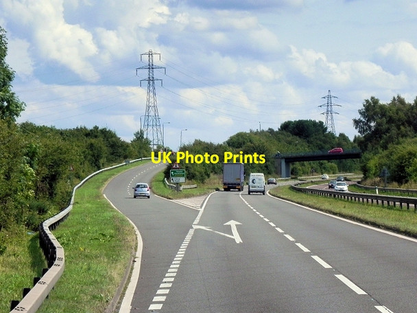 Photo 6"x4" Eastbound A617, Exit for Temple Normanton Corbriggs c2014