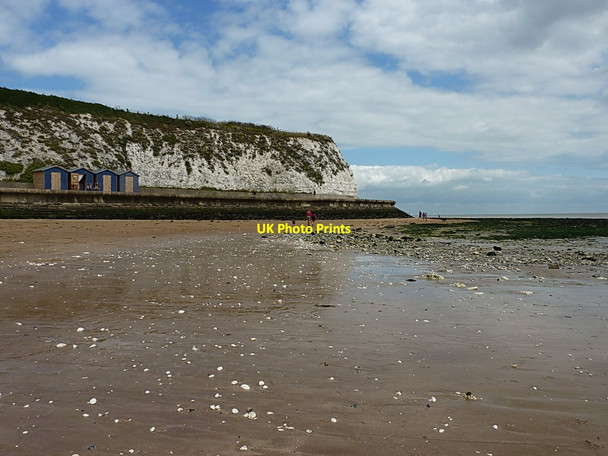 Photo 6"x4" Chalk cliffs, north of Dumpton Gap Broadstairs c2014