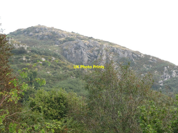 Photo 6"x4" Gully and cliff-face rock outcrops  above Lislea Belleek\/H9827 c2014