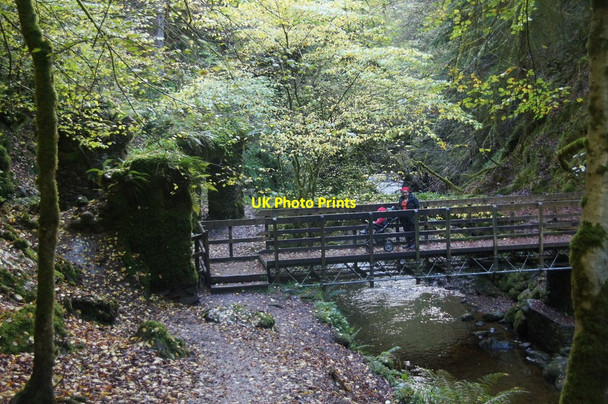Photo 6"x4" New footbridge over the Moniack Burn in Reelig Glen South Clunes c2014