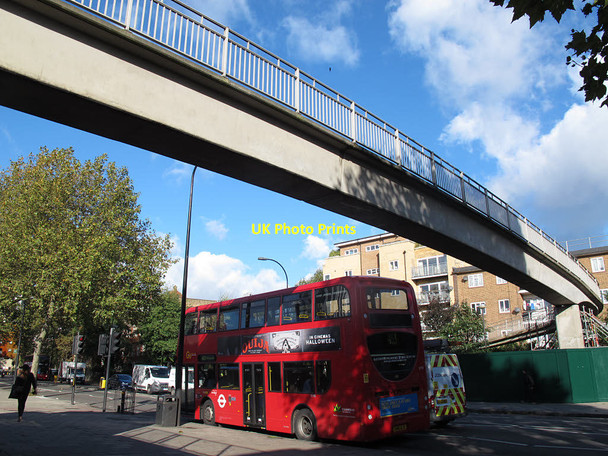 Photo 6"x4" Disused footbridge over the New Kent Road Bermondsey c2014