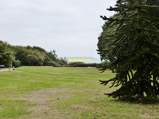 Photo 6"x4" View through the trees to the Isle of Wight from Highcliffe Castle Highcliffe\/SZ2193 c2014