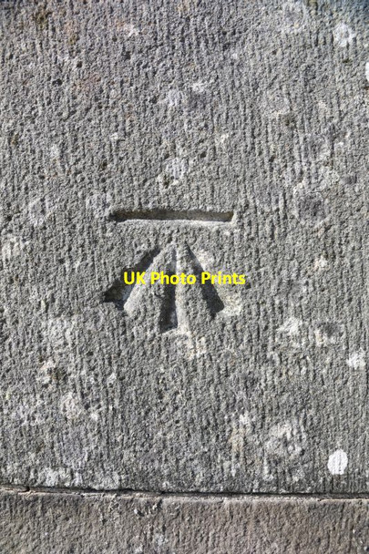 Photo 6"x4" Benchmark near the dam Cerrigcwplau c2014