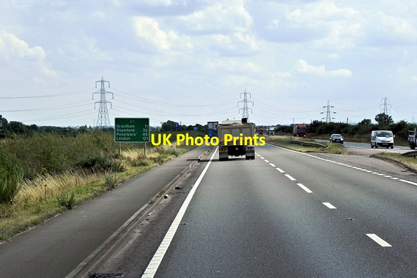 Photo 6"x4" Southbound A1, Lincolnshire Askerton Hill c2014