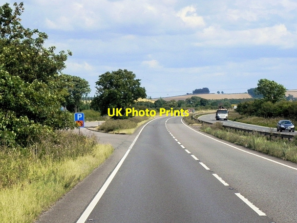 Photo 6"x4" Layby on A1, Great North Road Foston\/SK8542 c2014