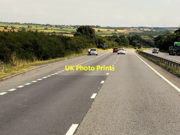 Photo 6"x4" Southbound A1, Layby near Little Ponton Little Ponton c2014