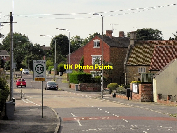 Photo 6"x4" Great Gonerby, School Safety Zone on High Street Grantham c2014