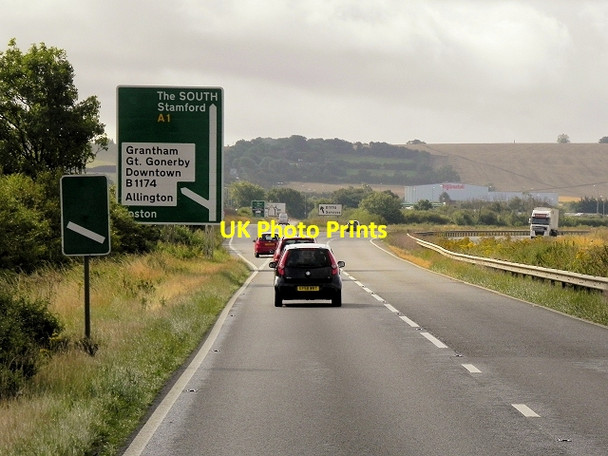 Photo 6"x4" Exit for Great Gonerby, Southbound A1 Great Gonerby c2014