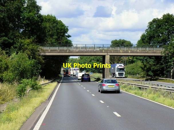 Photo 6"x4" Bridge over the A1 at Ingthorpe Ingthorpe c2014