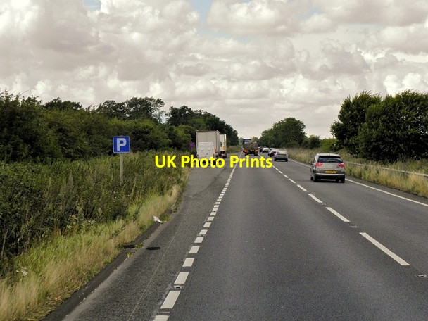 Photo 6"x4" Layby on the Great North Road (A1) Tickencote c2014