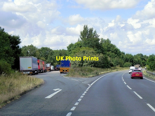 Photo 6"x4" Layby on A1 near Stretton Stretton\/SK9415 c2014