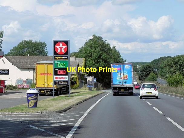 Photo 6"x4" Northbound A1, Texaco Service Station at Stretton Stretton\/SK9415 c2014