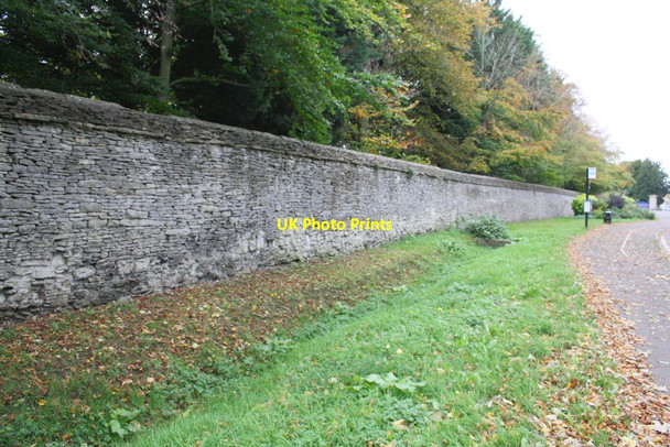 Photo 6"x4" Boundary wall of Blenheim Palace grounds beside A44 Woodstock\/SP4416 c2014