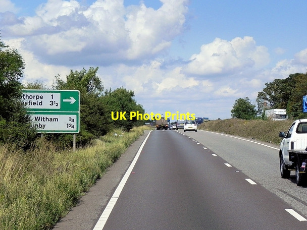 Photo 6"x4" Northbound A1 near North Witham North Witham c2014