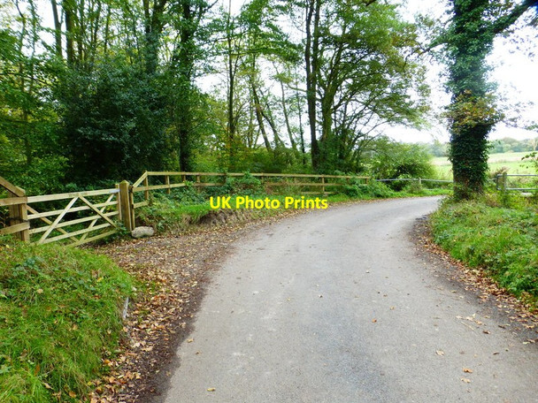 Photo 6"x4" Pitymoor Lane bends to the west by Southwick Estate gate Southwick\/SU6208 c2014