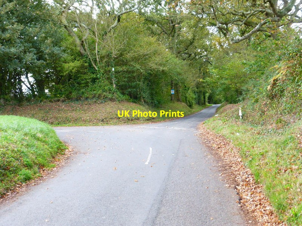 Photo 6"x4" Ham Road turns left Boarhunt c2014