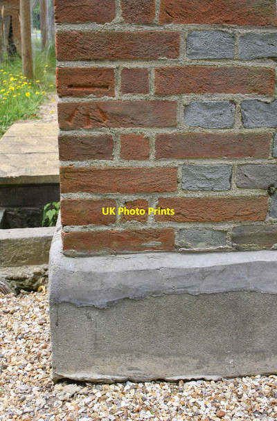 Photo 6"x4" Benchmark on building at Leighton Park School Reading c2014
