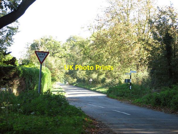 Photo 6"x4" Lexham Road junction Litcham c2014