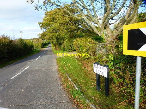 Photo 6"x4" Looking north on Inhams Lane Anthill Common c2014