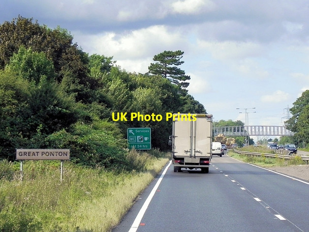 Photo 6"x4" Northbound A1, Great Ponton Great Ponton c2014
