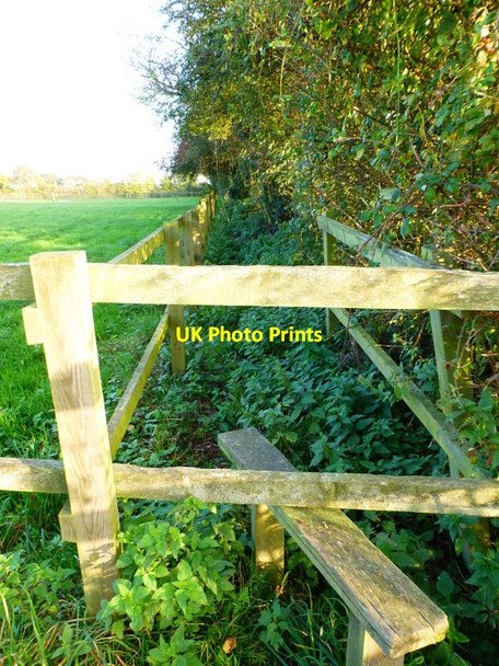 Photo 6"x4" Stile and ridiculous footpath Hoe Gate c2014