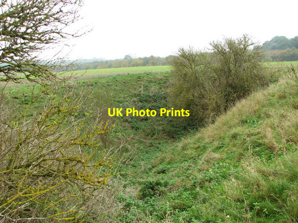 Photo 6"x4" Dried out pond near West Heath Farm Great Massingham c2014