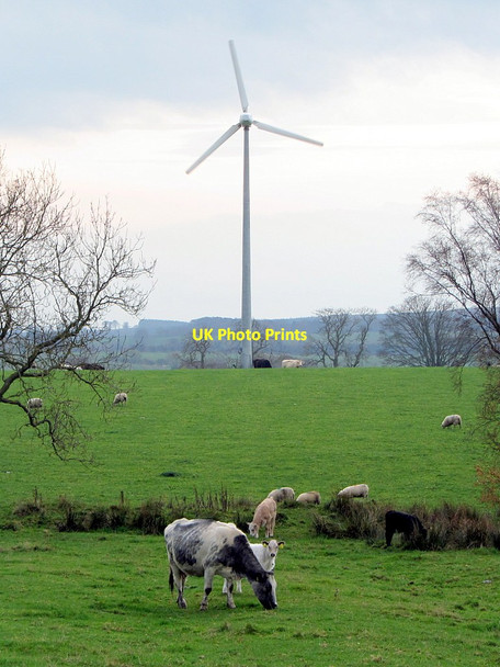 Photo 6"x4" Wind turbine near East Shaftoe Hall Bolam West Houses c2014