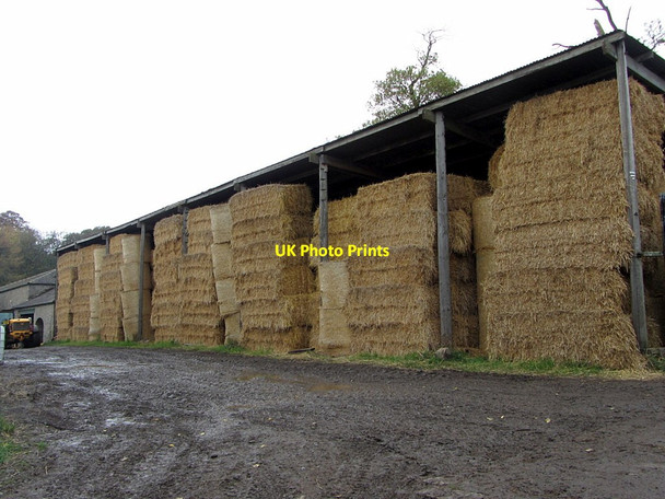 Photo 6"x4" Straw-filled barn, East Shaftoe Hall Bolam West Houses c2014