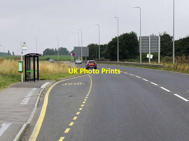 Photo 6"x4" Bus Stop on the A52 Saxondale c2014