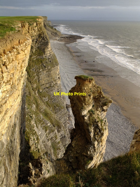 Photo 6"x4" Standing proud - but for how much longer? Southerndown c2014