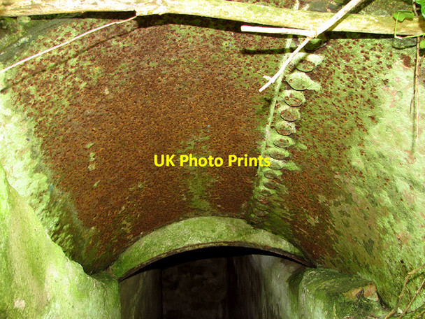 Photo 6"x4" Entrance into an air raid shelter (detail) Great Massingham c2014
