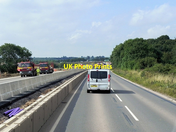 Photo 6"x4" Road Construction, A453 Ratcliffe on Soar c2014