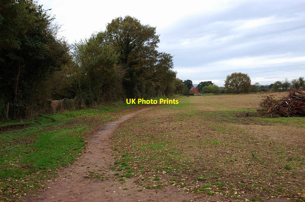 Photo 6"x4" Footpath at edge of field, Spennells, Kidderminster Kidderminster c2014