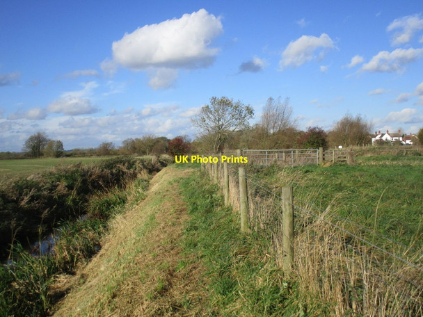 Photo 6"x4" Footpath alongside Main Drain Wansford\/TA0656 c2014