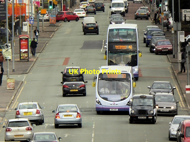 Photo 6"x4" Traffic on Cheetham Hill Road Manchester c2014