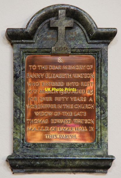 Photo 6"x4" Christ Church, Southgate - Wall monument Friern Barnet c2014