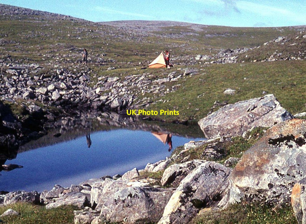 Photo 6"x4" Camp by a lochan on the col below Beinn Dearg Beinn Dearg\/NH2581 c1968