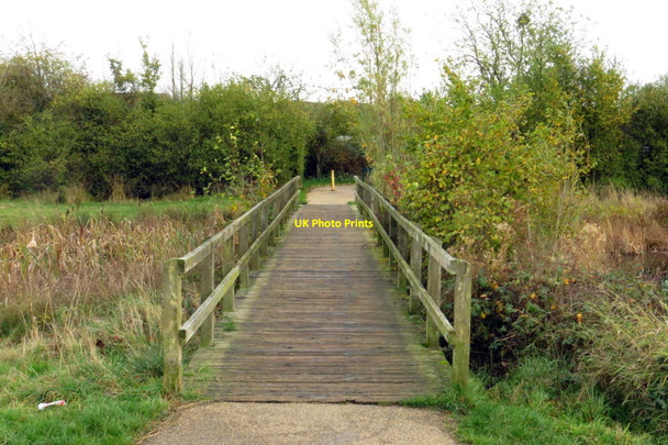 Photo 6"x4" Footbridge to Furzton Milton Keynes c2014