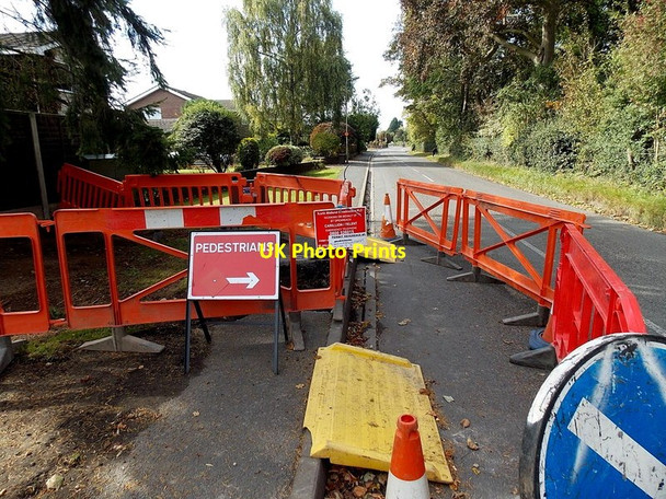 Photo 6"x4" Soulton Road roadworks, Wem Barkers Green c2014
