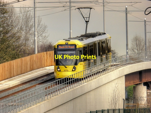 Photo 6"x4" Tram Across the Mersey Stretford\/SJ7994 c2014