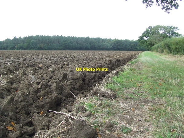 Photo 6"x4" Ploughed Field Bruisyard c2014