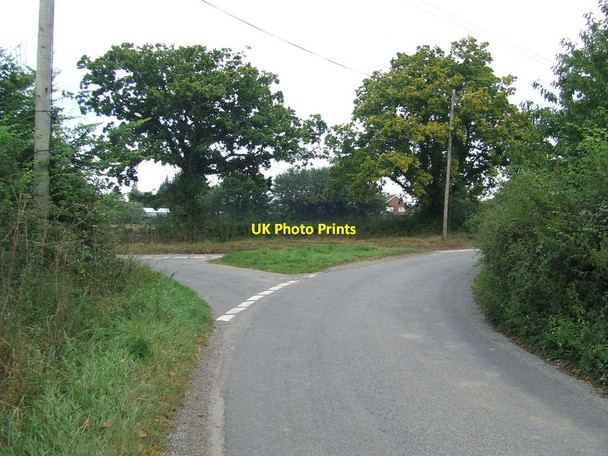 Photo 6"x4" Road Junction Bruisyard c2014