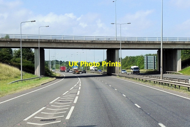 Photo 6"x4" Aston Interchange (Junction 2), Westbound A50 Thulston c2014